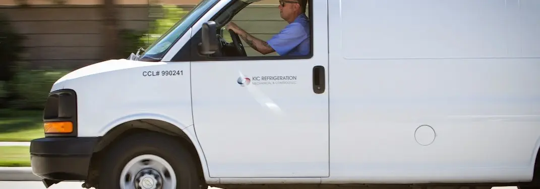 KIC Refrigeration service vehicle serving Suffield area